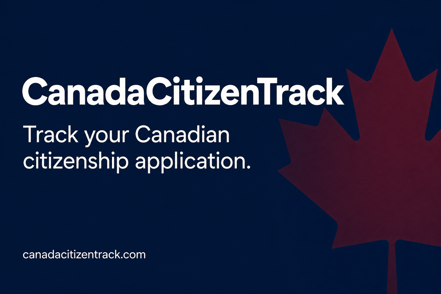 Canadian citizenship tracker with predicted dates
